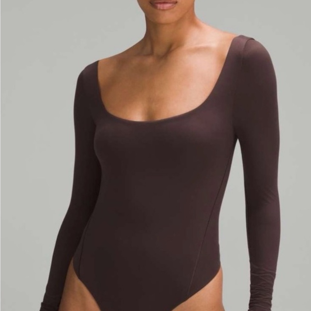 NWT: Women's Long Sleeve Bodysuit - Brown